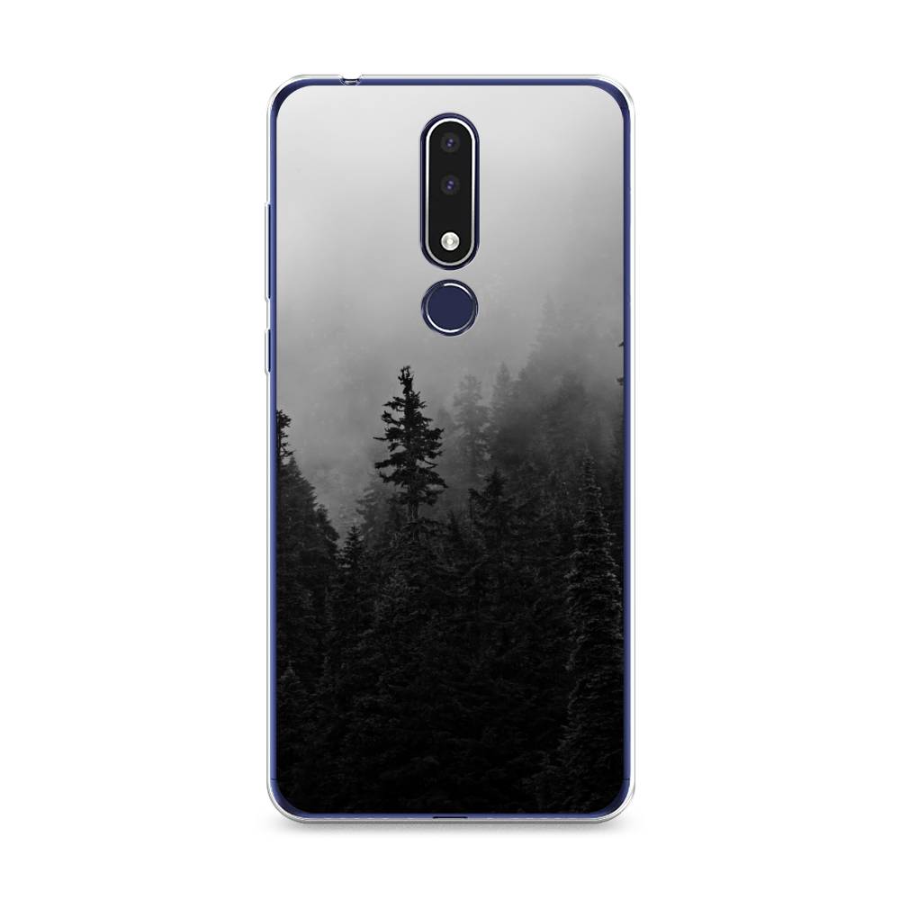 

Чехол на Nokia 3.1 Plus "Туманный лес", Серый;черный, 122850-2