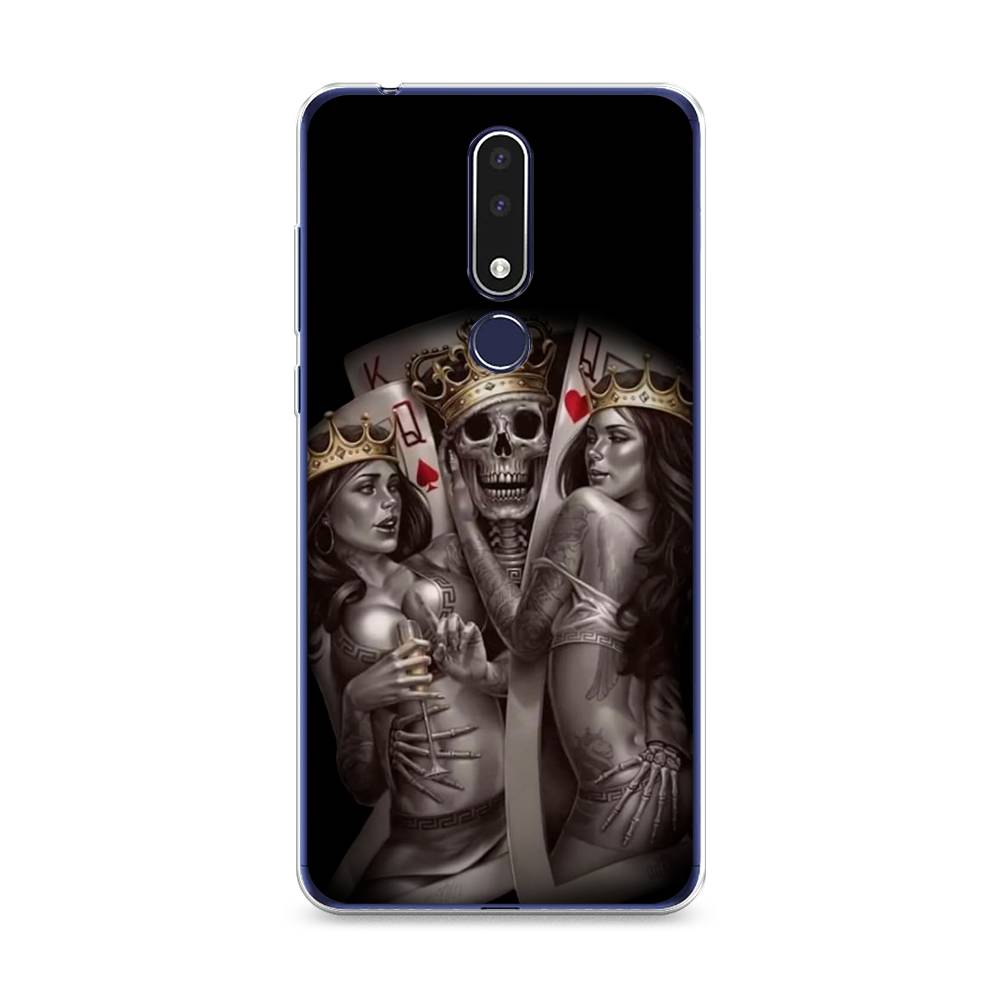

Чехол на Nokia 3.1 Plus "Карты король и королевы", Серый;желтый, 122850-6