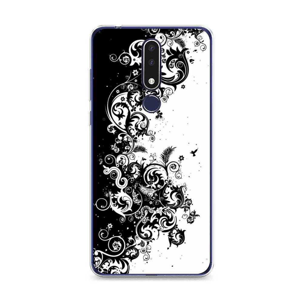 

Чехол на Nokia 3.1 Plus "Черно белый узор", Белый;черный;серый, 122850-3