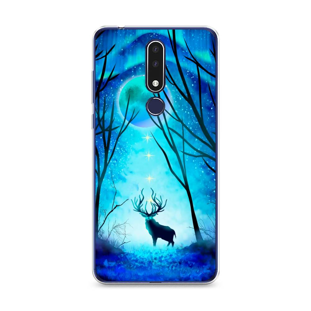 

Чехол на Nokia 3.1 Plus "Олень северное сияние", Синий;черный;голубой, 122850-1