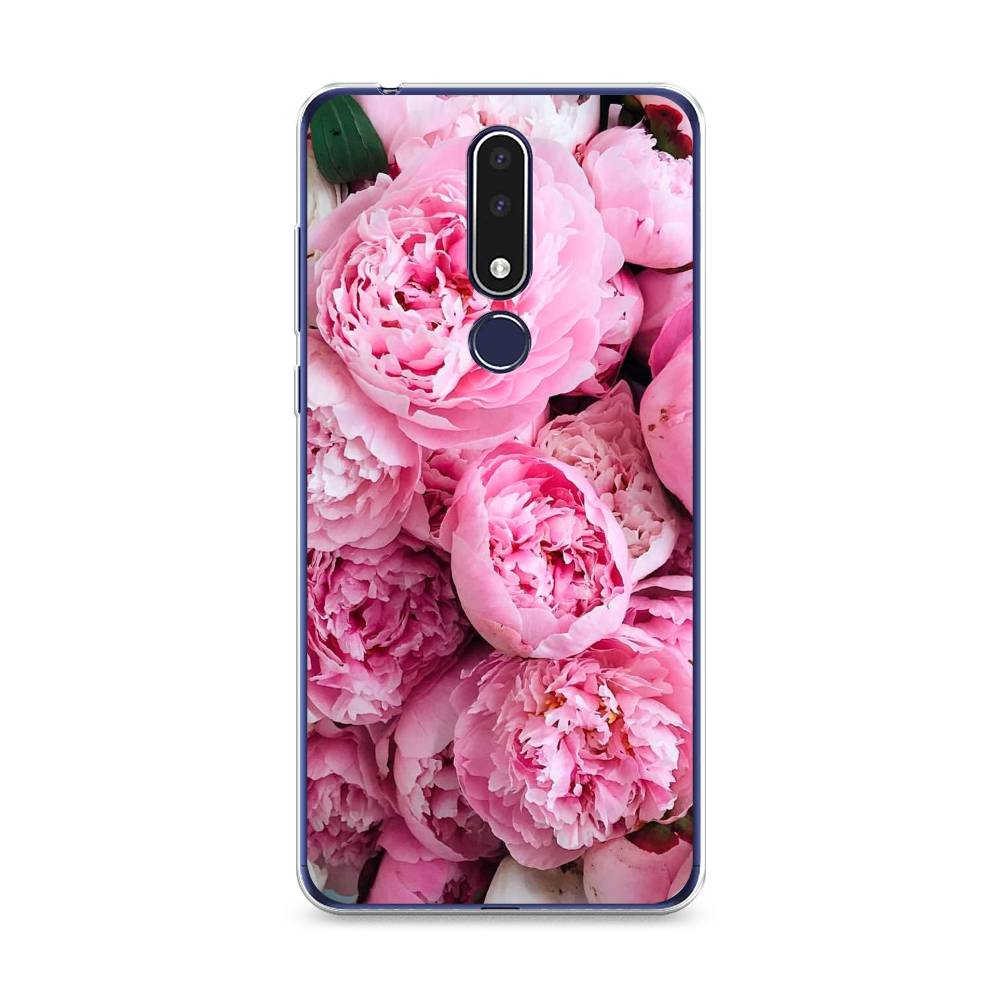 

Чехол на Nokia 3.1 Plus "Розовые пионы", Бежевый;розовый, 122850-2