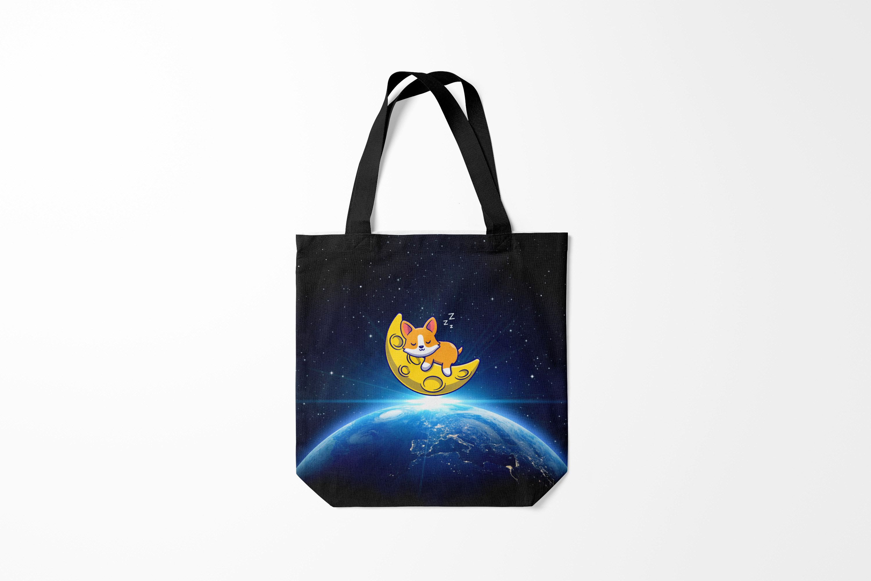 

Сумка шoппер унисекс Burnettie Вельш корги Лунный Space Corgi Z, разноцветный, Вельш корги Лунный Space Corgi Z