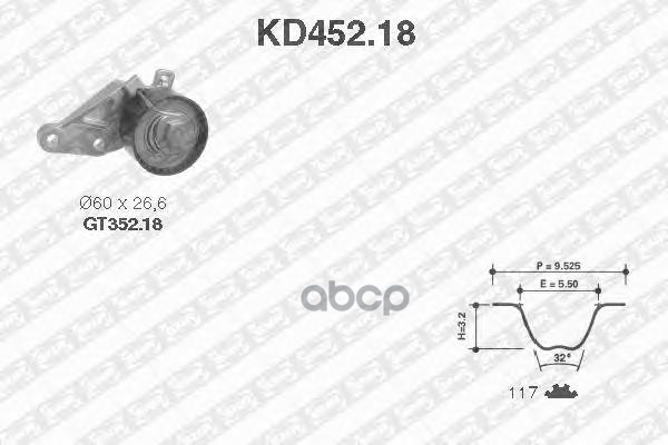 

Ntn-Snr Kd452.18 (045058 / 1004 / 1004297S1) Ремень Грм Зубчатый С Роликами, Комплект