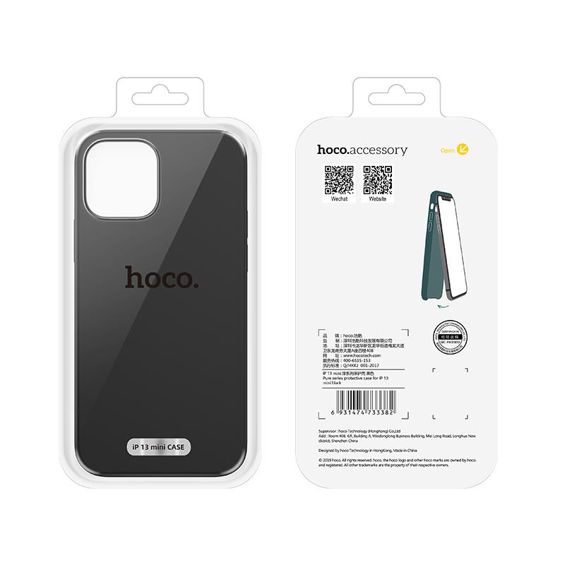 

Накладка Hoco Pure для iPhone 13 mini, черная, Черный