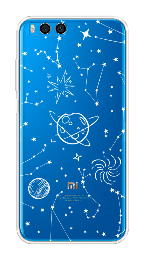 

Чехол на Xiaomi Mi Note 3 "Планеты в космосе", Белый, 32450-2