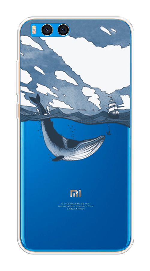 

Чехол на Xiaomi Mi Note 3 "Большой кит", Синий, 32450-1