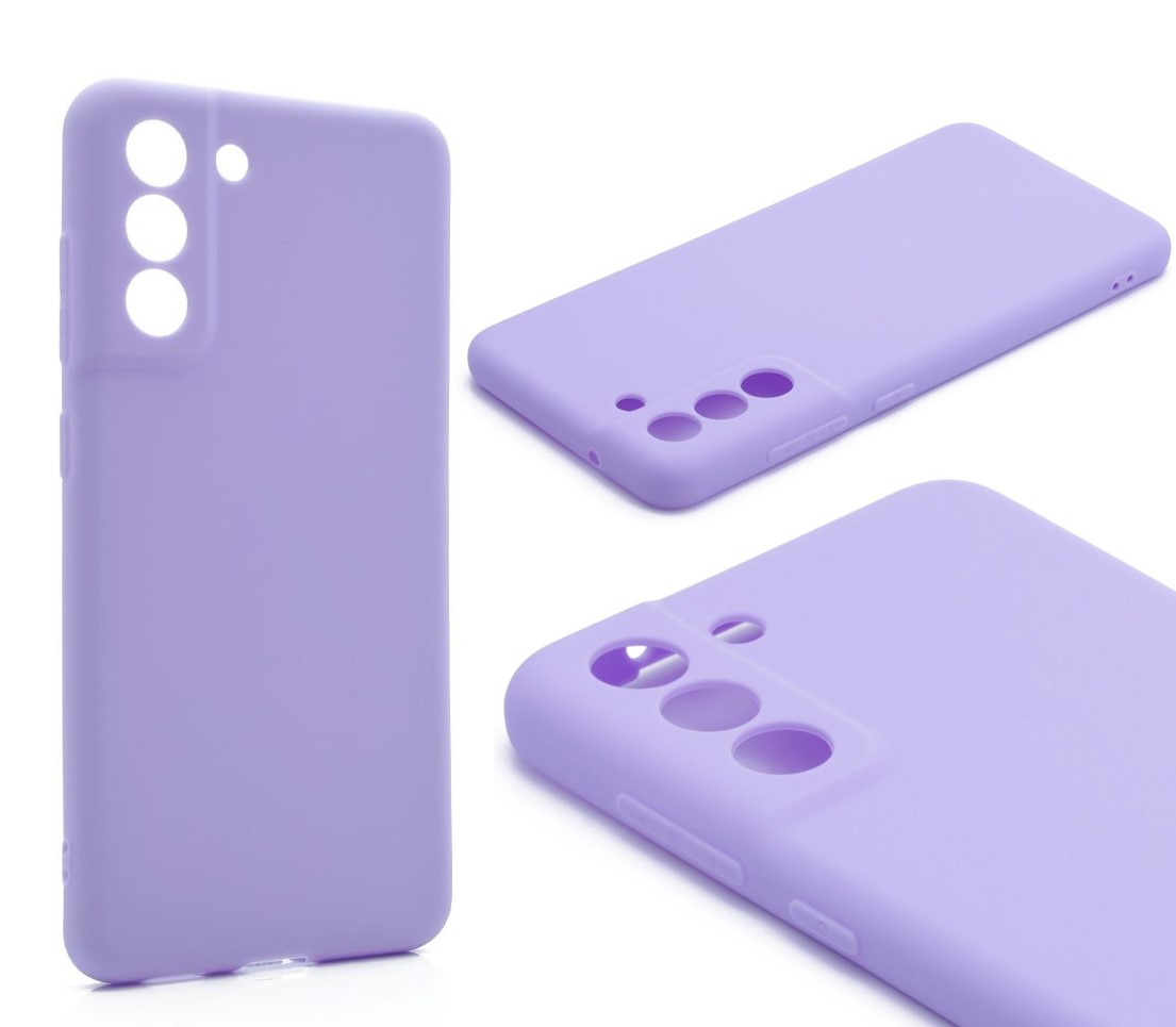 фото Силиконовый чехол tpu case матовый для samsung s21fe сиреневый pc