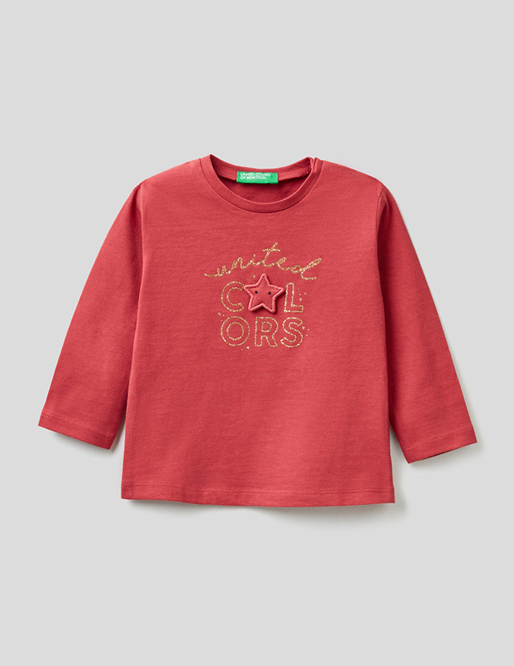 

Лонгслив детский United Colors of Benetton 21A_3EG9C15FF_39J красный р.90, 21A_3EG9C15FF_39J