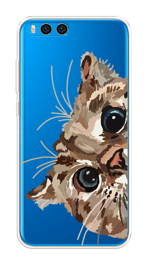 

Чехол на Xiaomi Mi Note 3 "Любопытный кот", Коричневый;синий;черный, 32450-1
