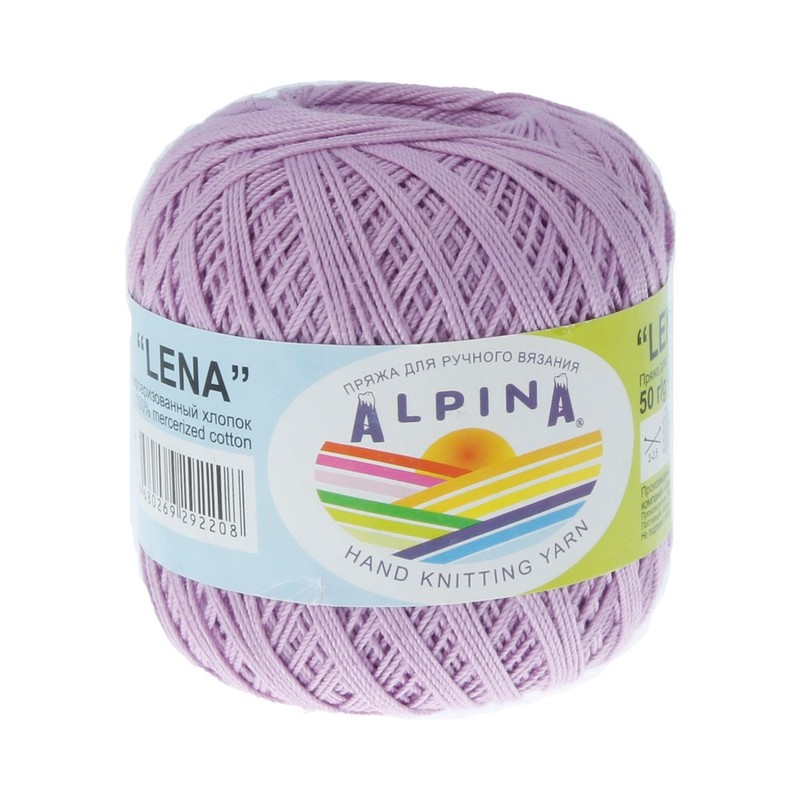Alpina Lena, мерсеризованный хлопок, 10х50 г, 280 м, цвет 26 свето-фиолетовый