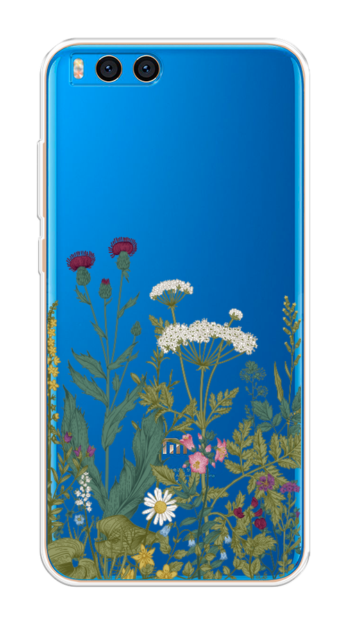

Чехол на Xiaomi Mi Note 3 "Дикие полевые цветы", Зеленый;розовый;белый, 32450-2