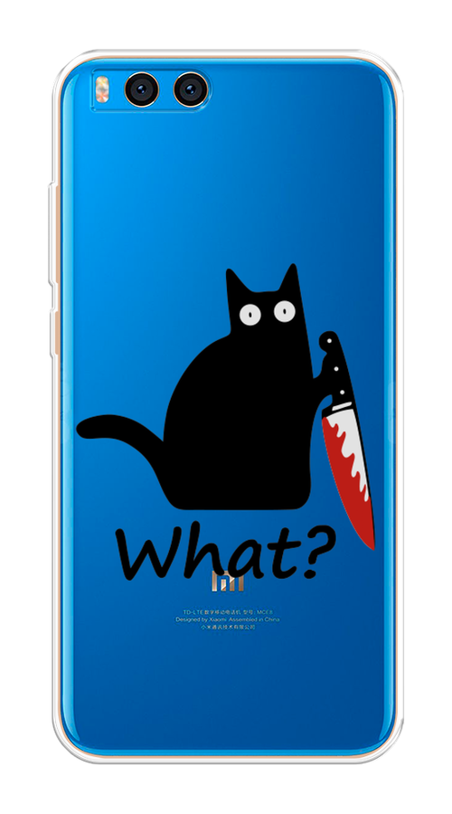 

Чехол на Xiaomi Mi Note 3 "Котик с ножом", Черный;красный, 32450-6