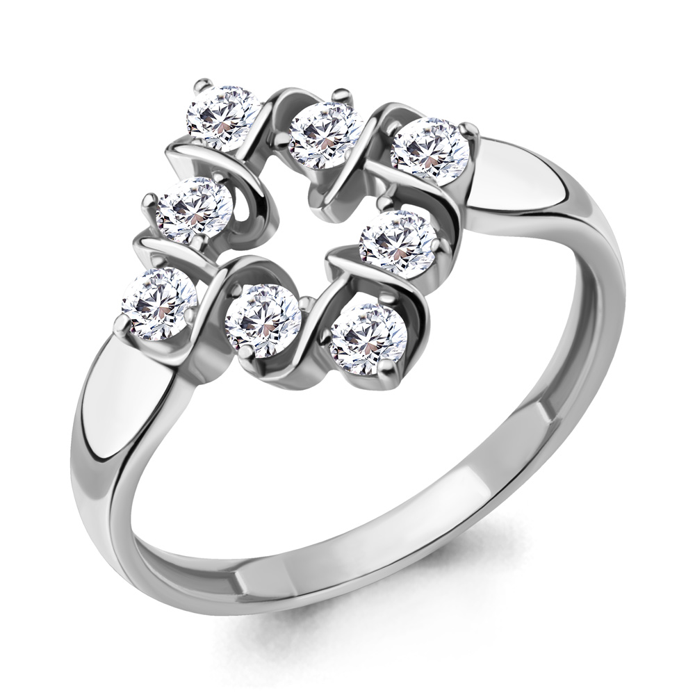 

Кольцо из серебра р. 17,5 AQUAMARINE 68705А_925_р, 68705А_925_р