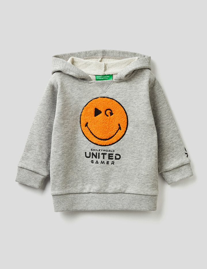 фото Худи детское united colors of benetton 21a_3j68c2297_501 серый р.90