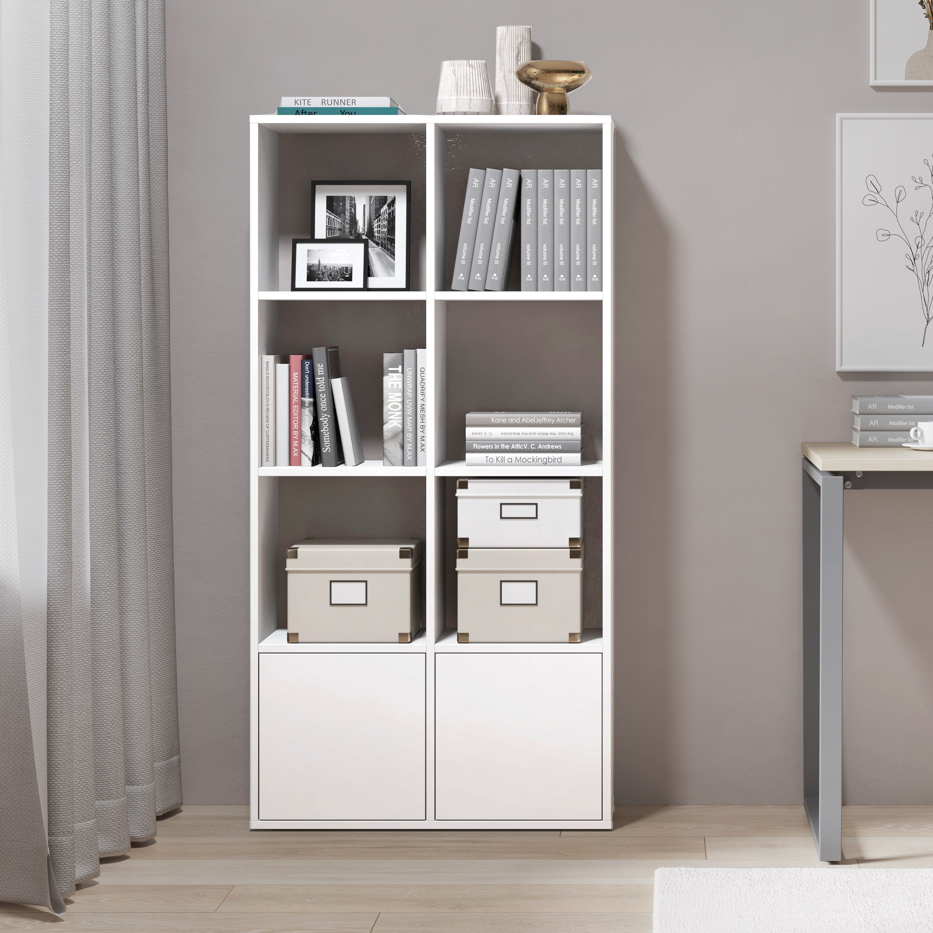 

Стеллаж МФ Алисия Лайт, 70х138,5х25.4 см, Белый, Стеллаж-1