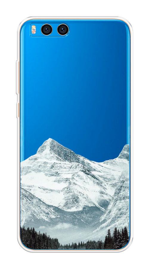 

Чехол на Xiaomi Mi Note 3 "Горы арт 1", Белый;зеленый, 32450-2