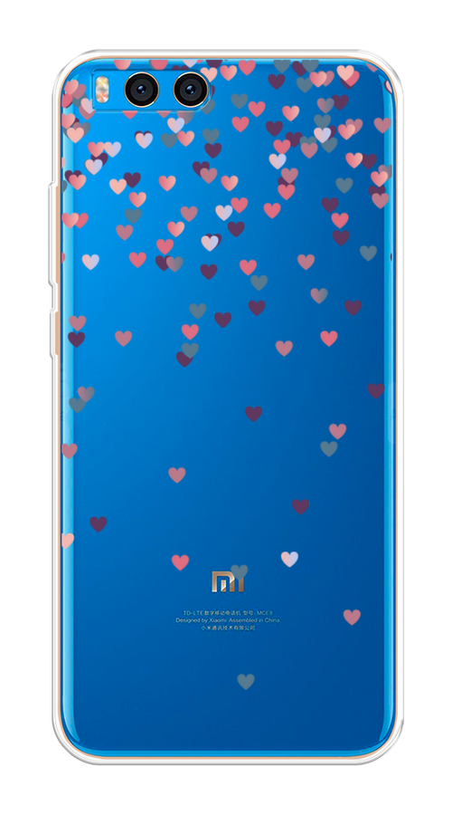 

Чехол на Xiaomi Mi Note 3 "Посыпка сердечки", Розовый;фиолетовый, 32450-3