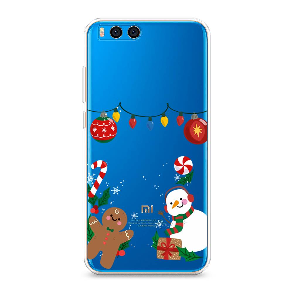 

Чехол на Xiaomi Mi Note 3 "Новогоднее настроение", Коричневый;красный;зеленый, 32450-5