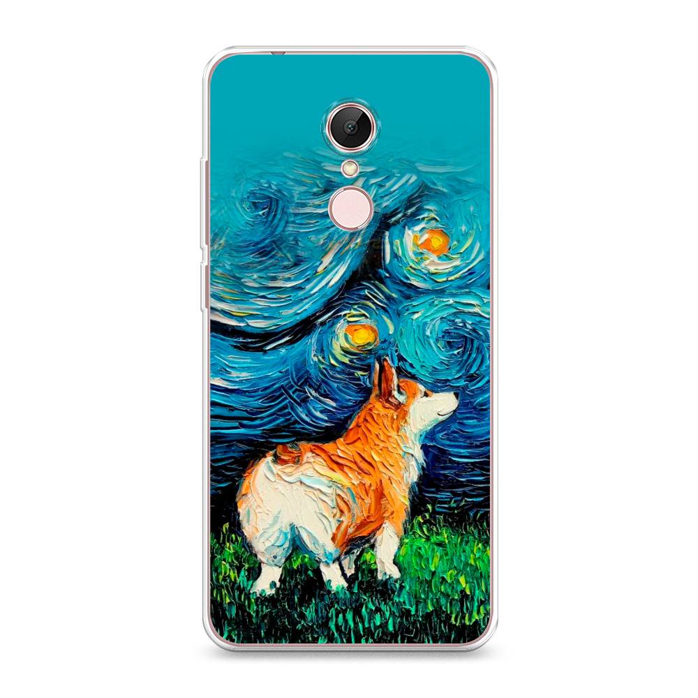 

Чехол на Xiaomi Redmi 5 "Корги звёздная ночь", Коричневый;белый;зеленый, 33050-1