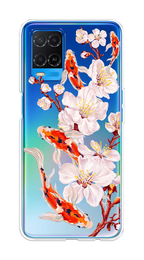 

Чехол на Oppo A54 "Карпы и сакура", Оранжевый;розовый;бежевый;прозрачный, 256150-1