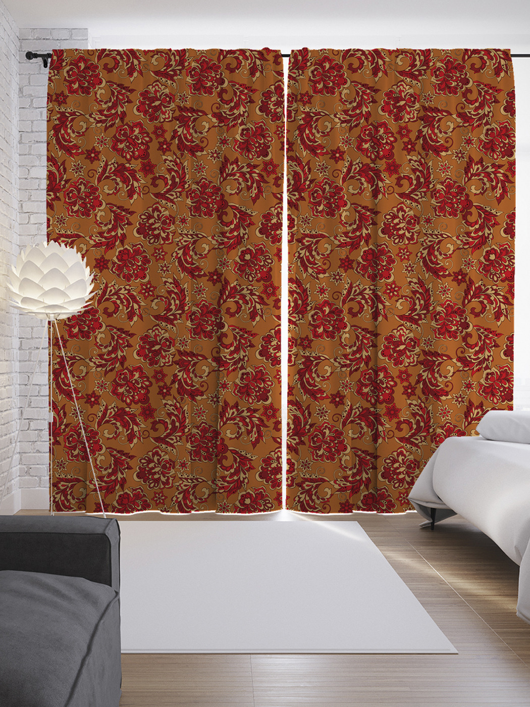 

Шторы JoyArty с фотопечатью "Лавовые узоры" из сатена, 290х265 см, Лавовые узоры