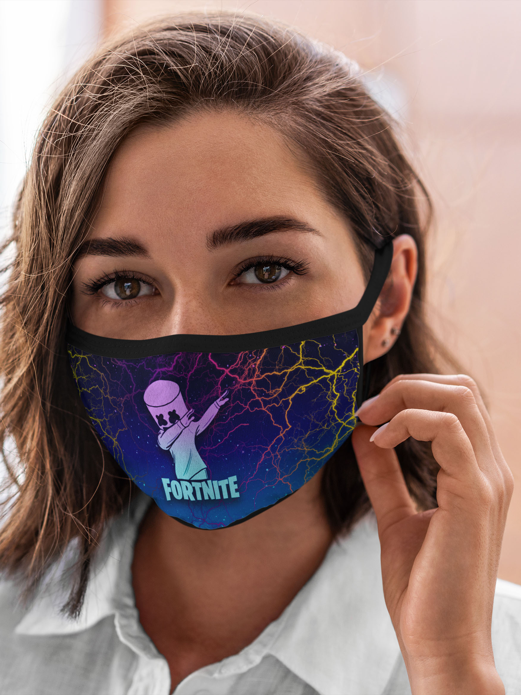 

Многоразовая маска унисекс Burnettie Fortnite Marshmello, Разноцветный, Fortnite Marshmello