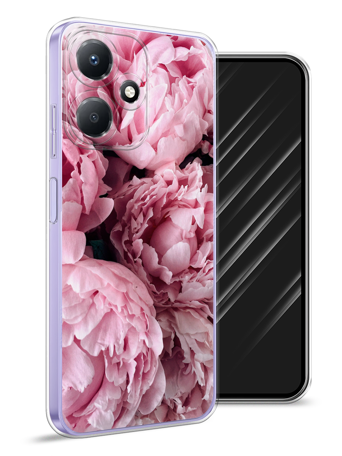 

Чехол Awog для Infinix Hot 30 Play "Нежные пионы", Розовый;черный;белый, 3104250-8