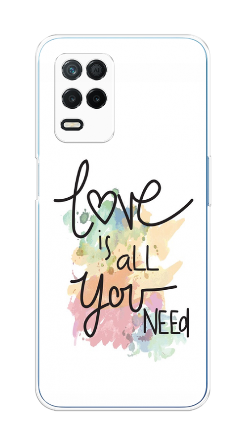 

Чехол на Realme 8 5G/Narzo 30 5G "Love is all you need", Белый;черный;зеленый, 257050-1