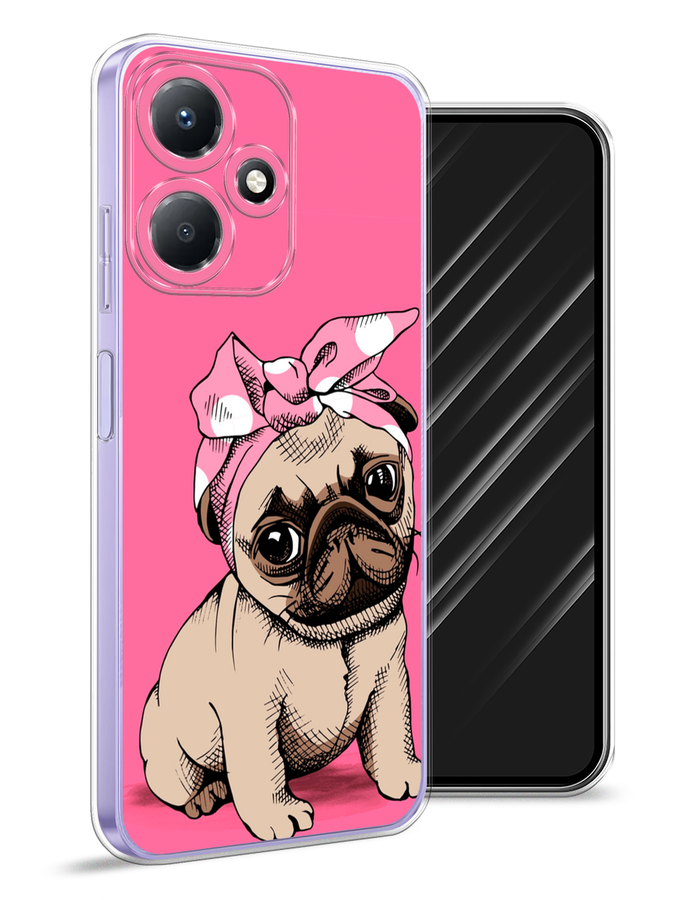 

Чехол Awog для Infinix Hot 30 Play "Dog Pin-Up", Розовый;бежевый, 3104250-2