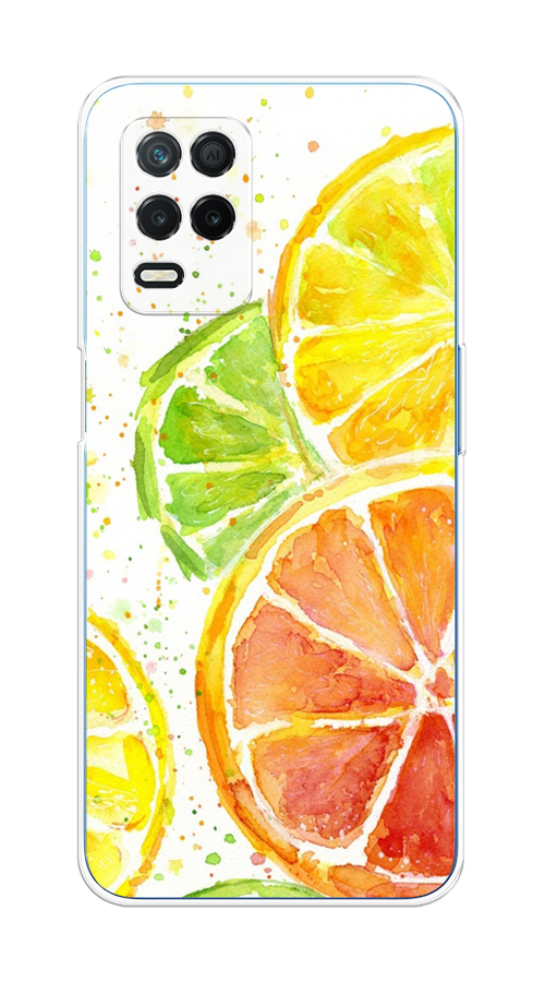 

Чехол на Realme 8 5G/Narzo 30 5G "Цитрусовые", Белый;желтый;красный;зеленый, 257050-1