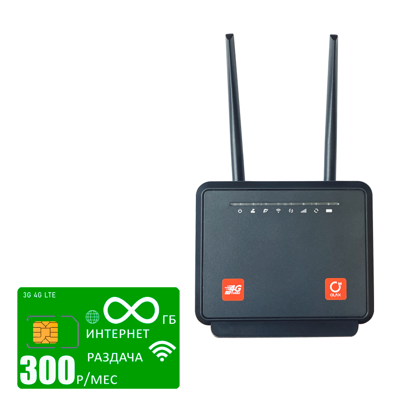 

Wi-Fi роутер Olax MC60 (komplekt-mc60-mega300-pro-sb), MC60