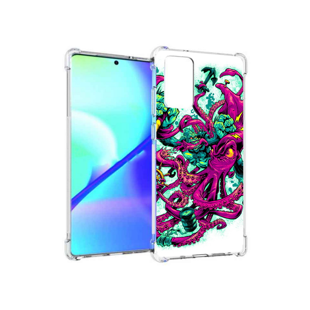 Чехол MyPads Tocco для Samsung Galaxy Note 20 фиолетовый кракен (PT152536.527.657)