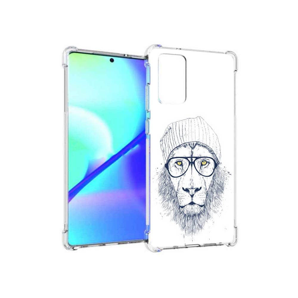 

Чехол MyPads Tocco для Samsung Galaxy Note 20 хиппи лев (PT152536.527.663), Прозрачный, Tocco