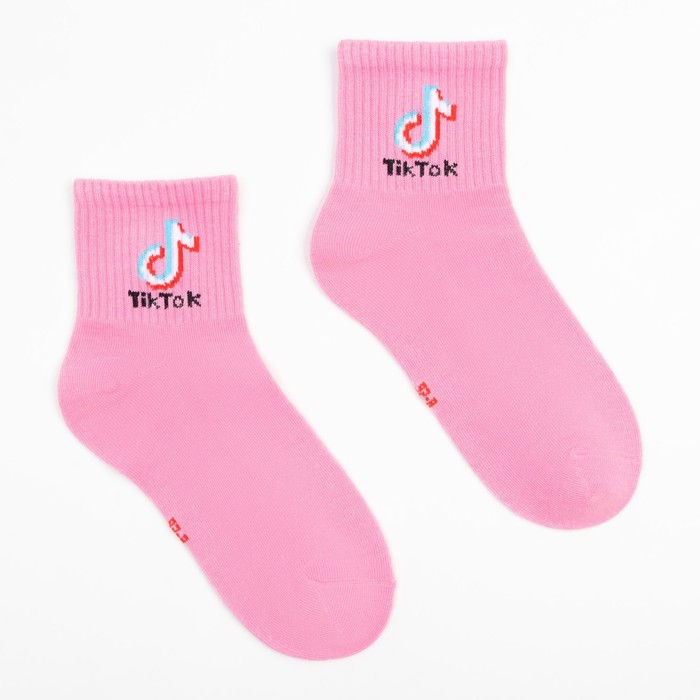 

Носки детские TikTok, цвет розовый, размер 24 (12-14 лет), Одежда и текстиль « TikTok»