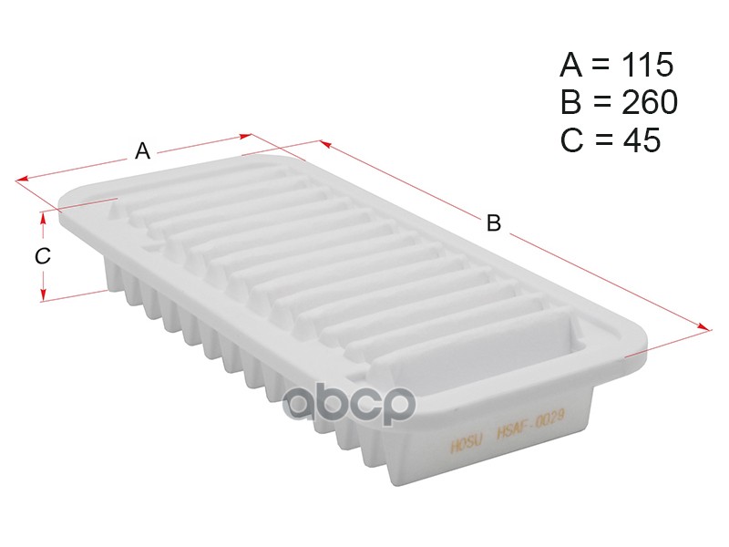 

HOSU HSAF0029 Фильтр воздушный TOYOTA AYGO 1KRFE/BELTA 1KR/2SZ 05-14/PASSO 1KR 04-/PLATZ 1