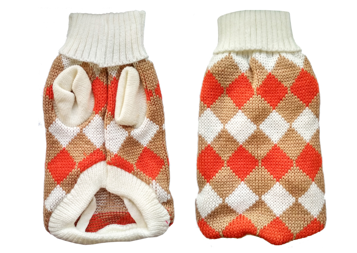 

Свитер Уют для собак, р-р , длина спины 25 см, обхват шеи 23 см, объем груди 34 см, Бежевый, Свитер