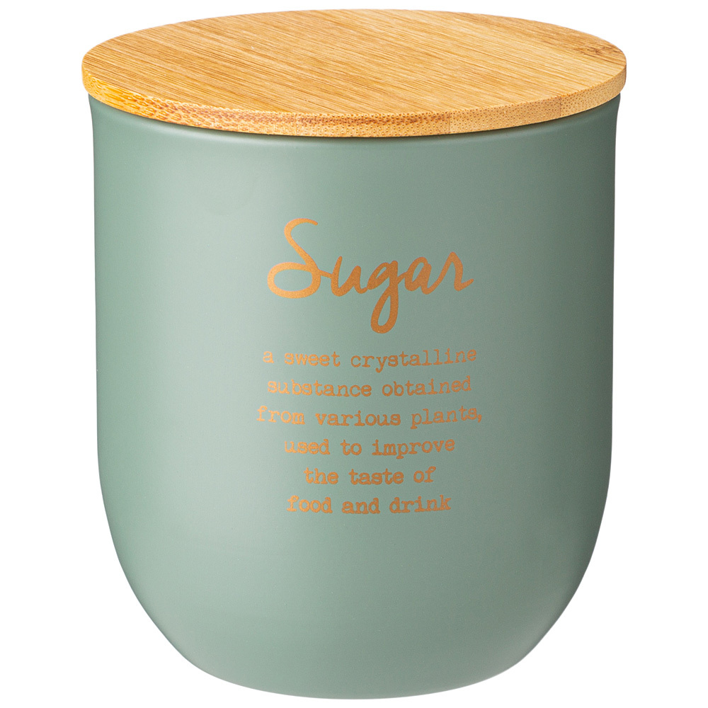 

Емкость для сыпучих продуктов Agness "Glam" "Сахар" 9x6x10 см (790-281), Зеленый