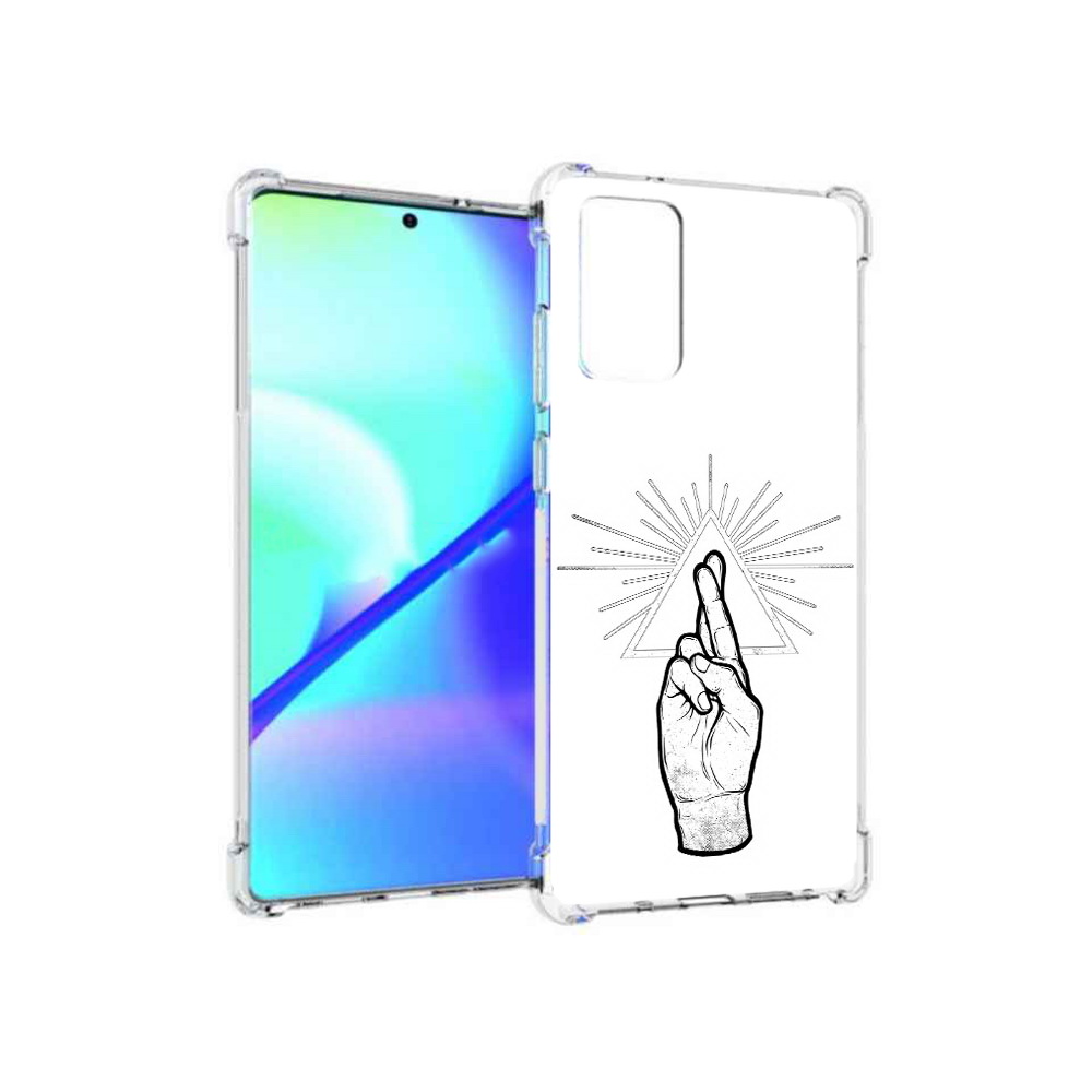 

Чехол MyPads Tocco для Samsung Galaxy Note 20 черно белая рука (PT152536.527.681), Прозрачный, Tocco