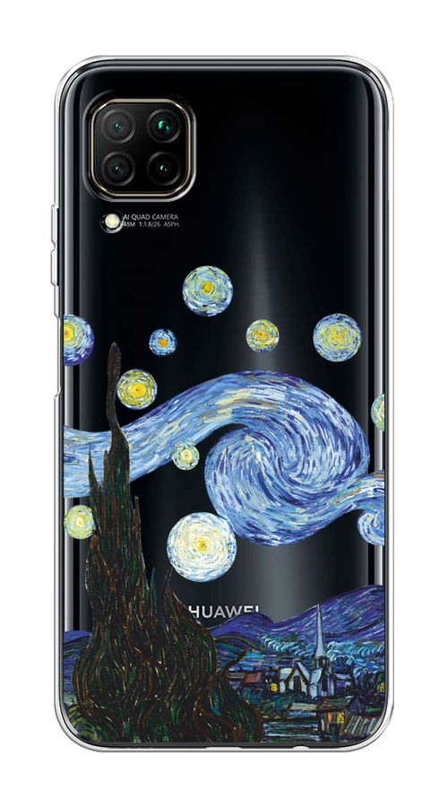 

Чехол на Huawei P40 Lite/Nova 6 SE/Nova 7i "Ночь Ван Гога", Голубой;синий;черный, 611850-1