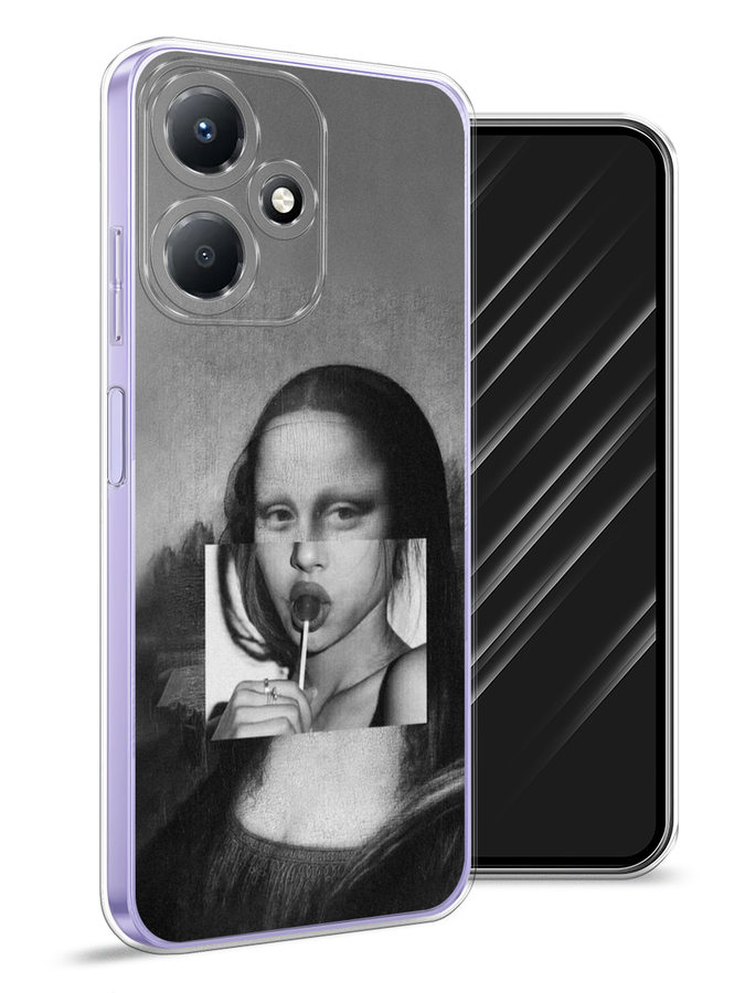 

Чехол Awog для Infinix Hot 30 Play "Mona Lisa sucking lollipop", Серый, 3104250-9