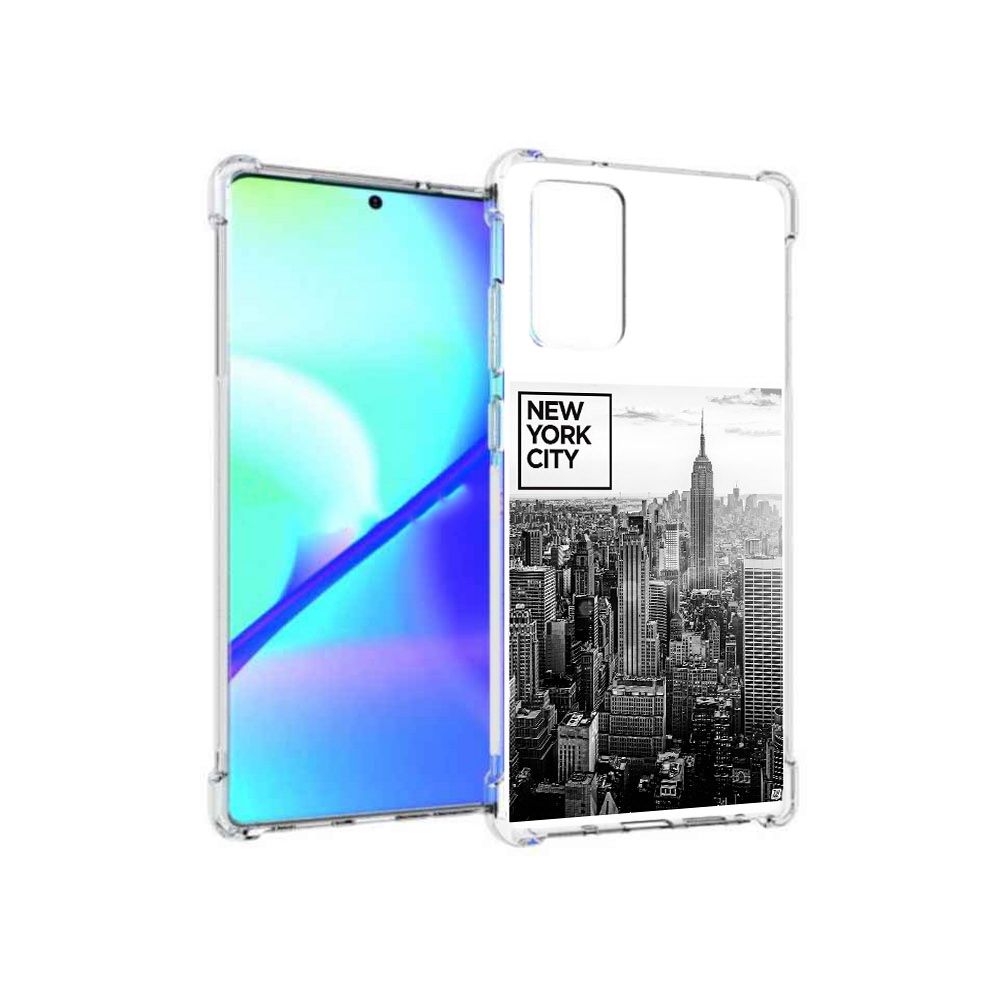 

Чехол MyPads Tocco для Samsung Galaxy Note 20 черно белый ньюерк (PT152536.527.686), Прозрачный, Tocco