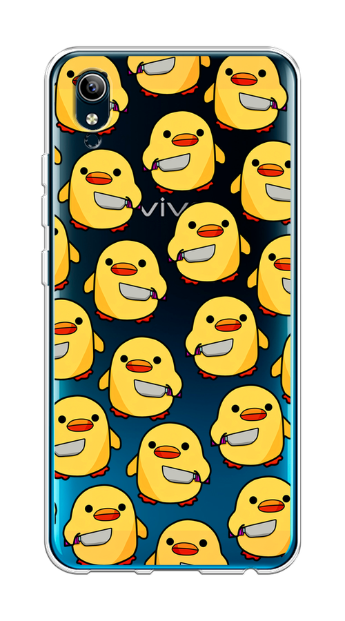 

Чехол на Vivo Y91c/Y1s "Утка с ножом", Прозрачный;желтый;оранжевый, 262850-1