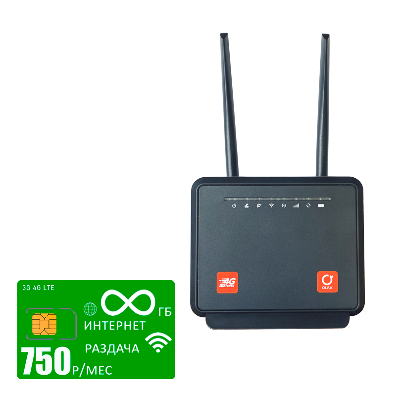 

Wi-Fi роутер Olax MC60 (komplekt-mc60-mega750-pro-sb), MC60