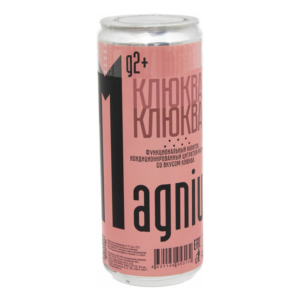 

Напиток MagniuM с магнием со вкусом клюква газированный 0.33 л