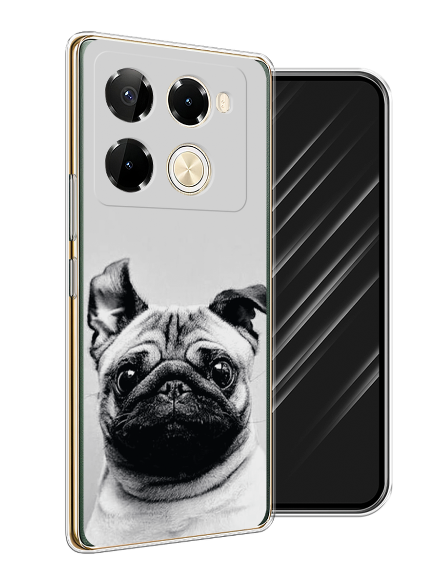 

Чехол Awog на Infinix Note 40 Pro 5G/Note 40 Pro Plus "Ушастый мопс", Серый, 3105950-1