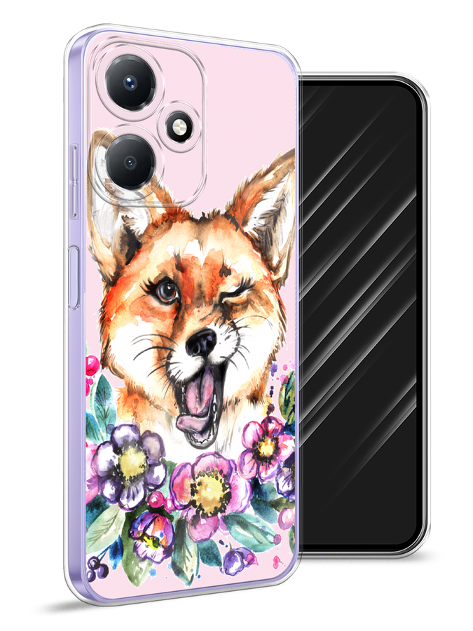 

Чехол Awog для Infinix Hot 30 Play "Подмигивающая лиса", Оранжевый, 3104250-10