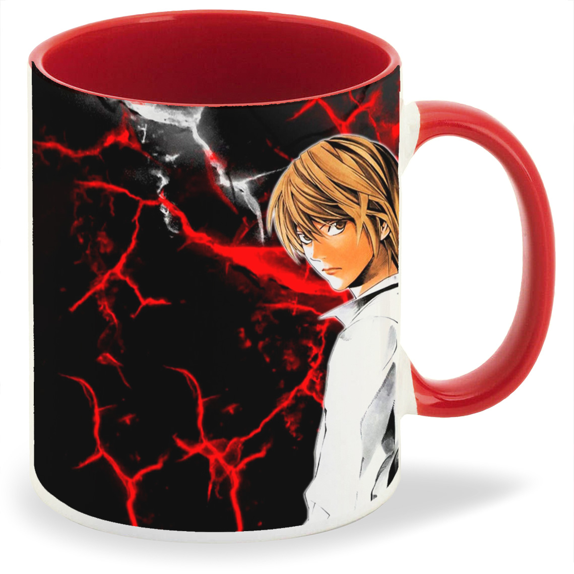 

Кружка CoolPodarok Аниме Тетрадь смерти Лайт Ягами и Л, Аниме Тетрадь смерти Лайт Ягами и Л Death note Light Yagami & L (два мальчика бело-черный фон)