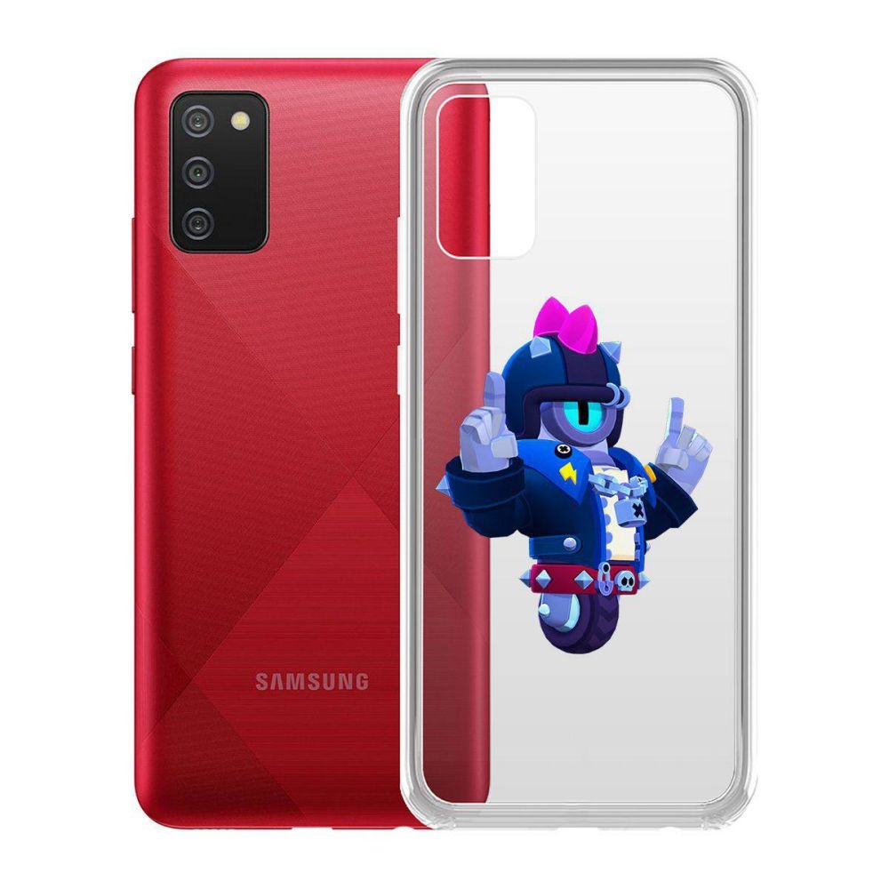 

Чехол-накладка Brawl Stars-Дикий Сту для Samsung Galaxy A02s (A025), Прозрачный