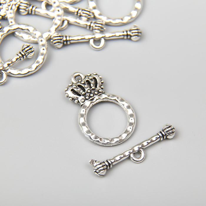 

Декор металл для творчества замочек "Корона" серебро 2,3х2,3 см