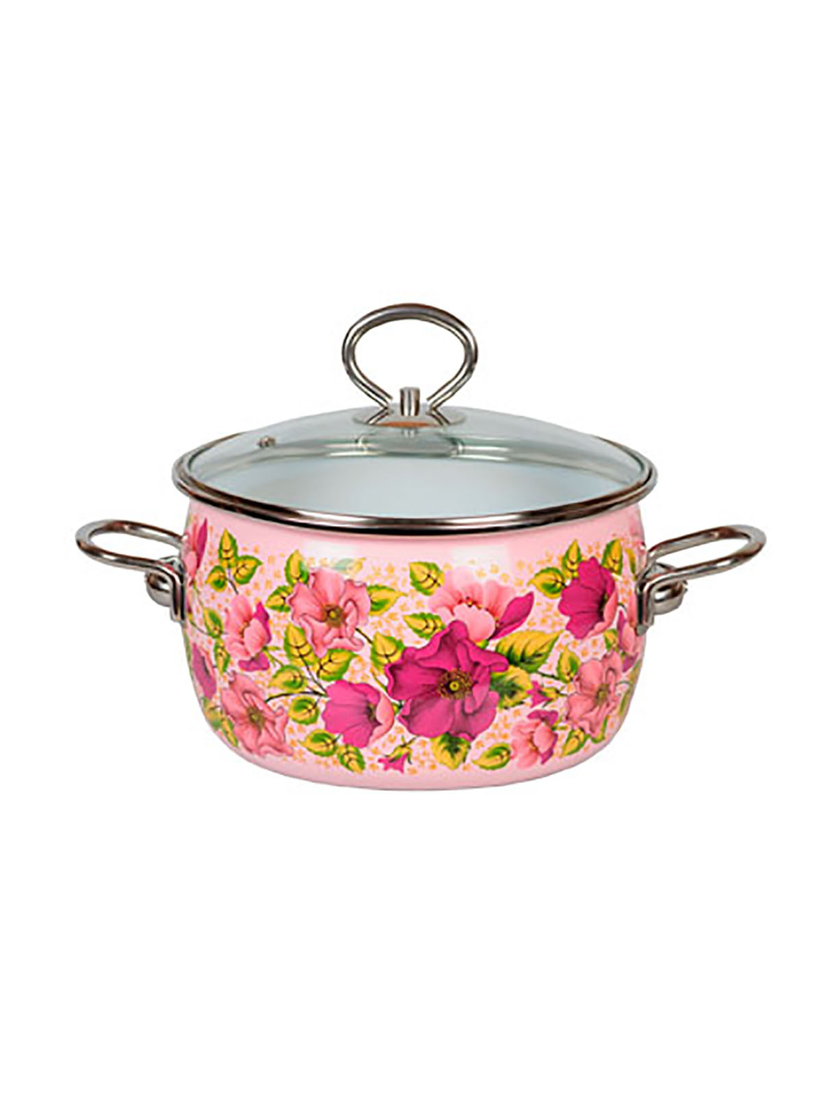 

Кастрюля эмалированная Vitross Violeta, с крышкой, 2 л, Розовый